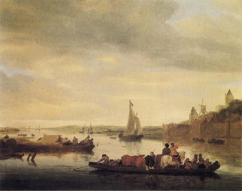 Saloman van Ruysdael The Crossing at Nimwegen France oil painting art
